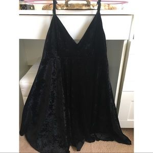 Black velvet dress
